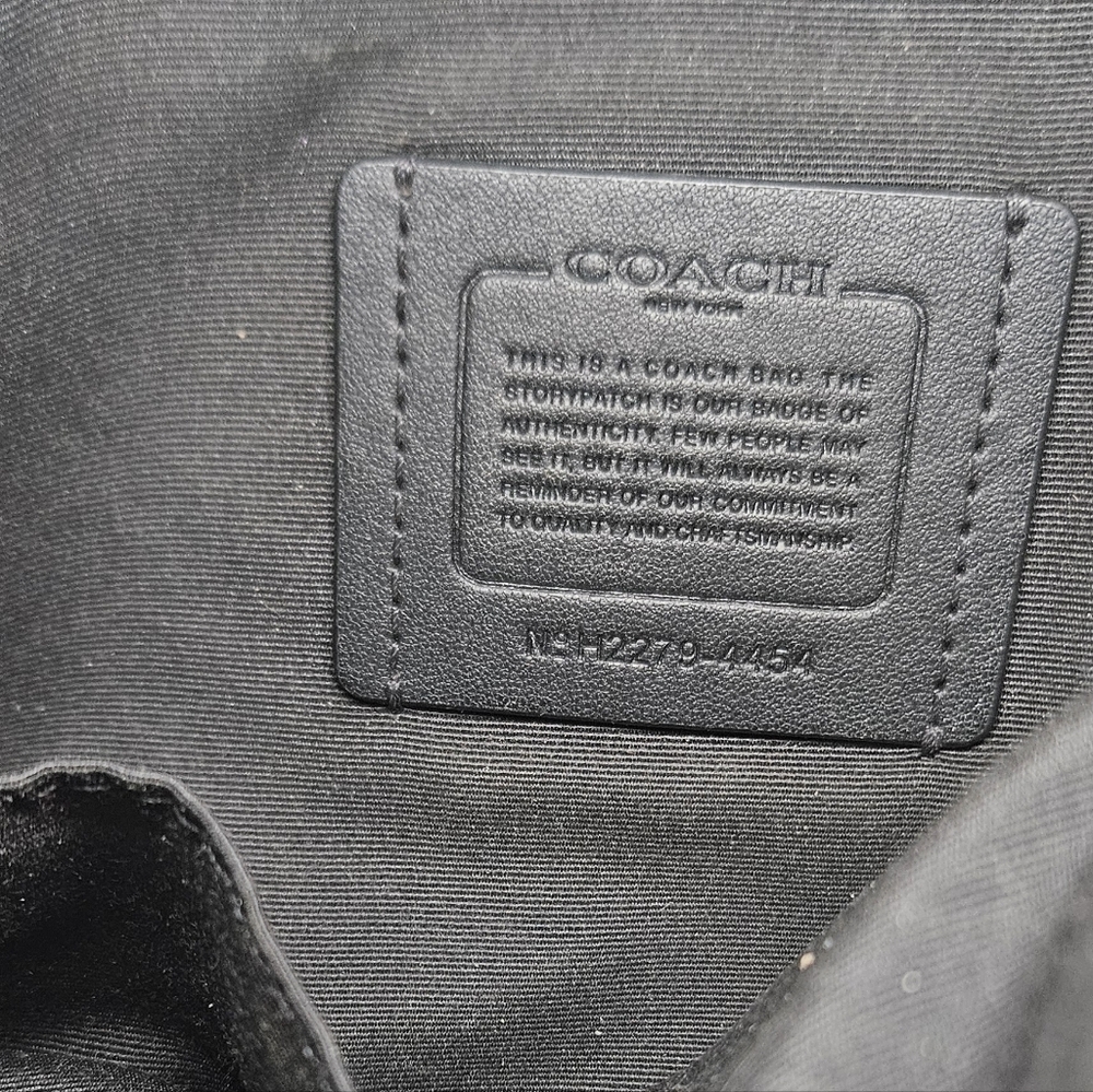COACH Zip Top Tote 4454 black crossgrain leather - Picture 9 of 10